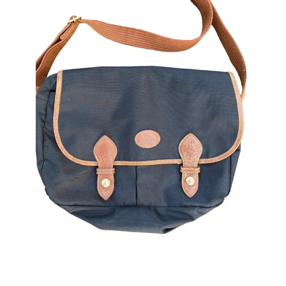 Longchamp black canvas crossbody vintage - Picture 3 of 11